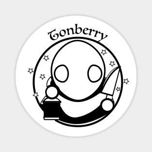 stabby berry - Black outline Magnet